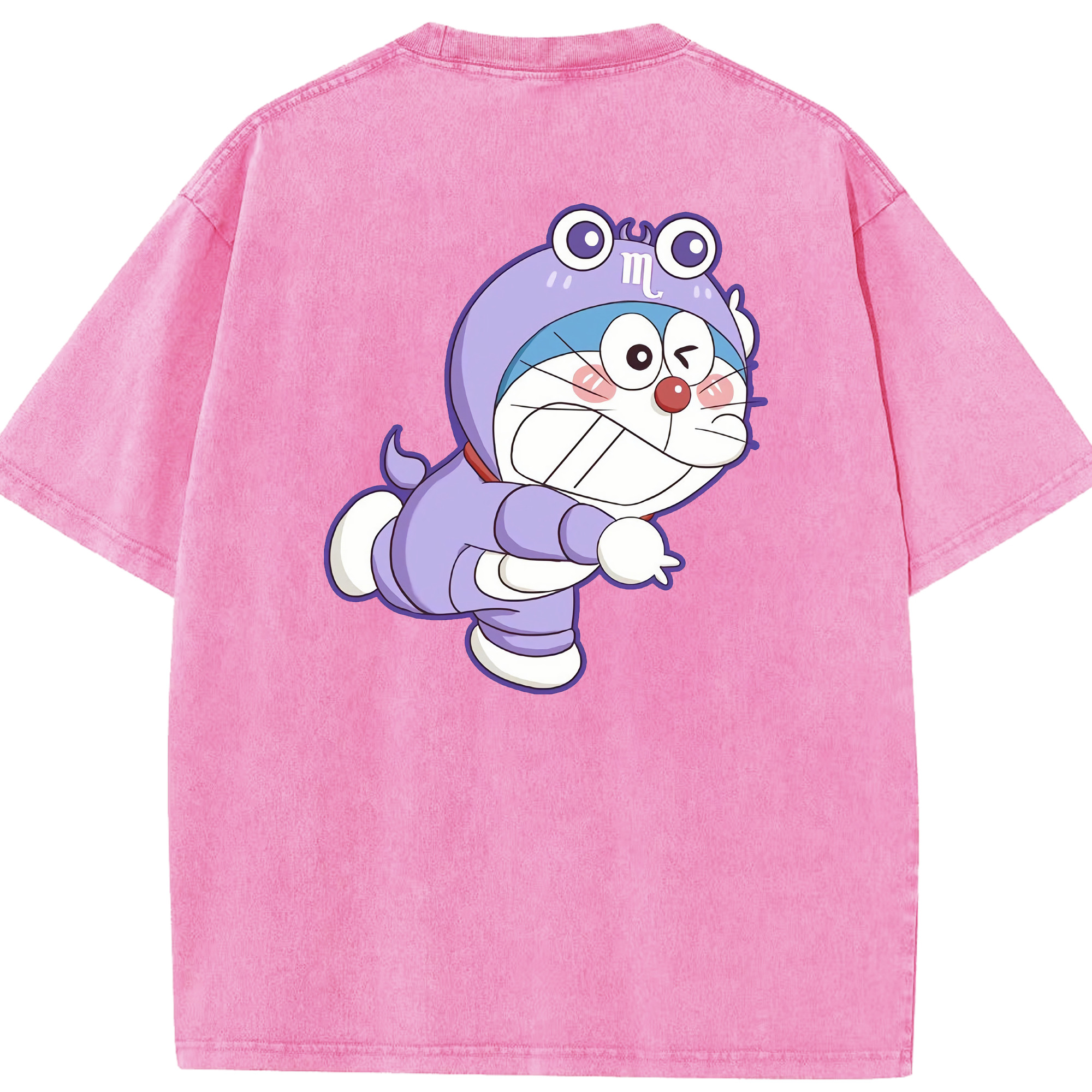 （画像用） ドラえもん Doraemon 綿100% ヴィンテージ風 半袖Tシャツ（背面プリント）